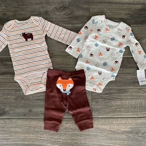 🦊 Carter’s 3m Bodysuits w/ Pants 🐻